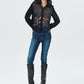 Black Georgette Shirt with Cutwork