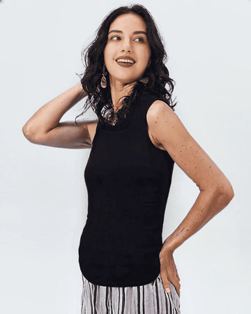 Black Sleeveless soft knit camisole
