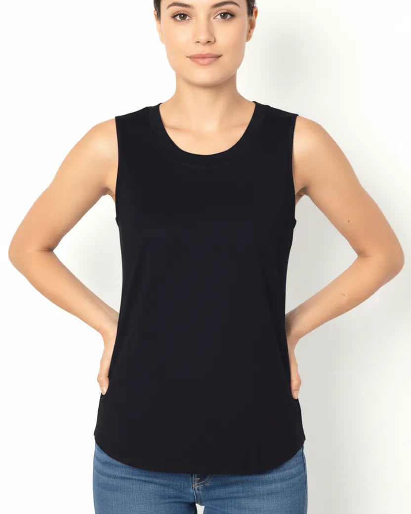 Black Sleeveless soft knit camisole