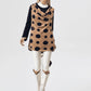 Black & Brown Polka Dots Sweater knit Top.