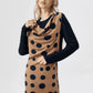 Black & Brown Polka Dots Sweater knit Top.