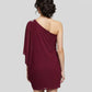 Burgundy Off-Shoulder Top with Crystal-Embellishment