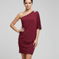 Burgundy Off-Shoulder Top with Crystal-Embellishment