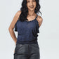 Charcoal Grey halter strap singlet