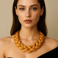 Thick Gold braided rope/cable statement Necklace