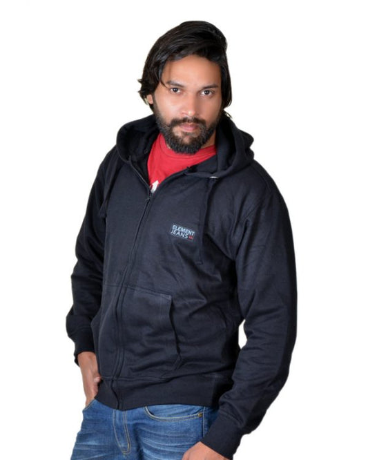 Fleece Hoodie With Kangaroo Pocket.