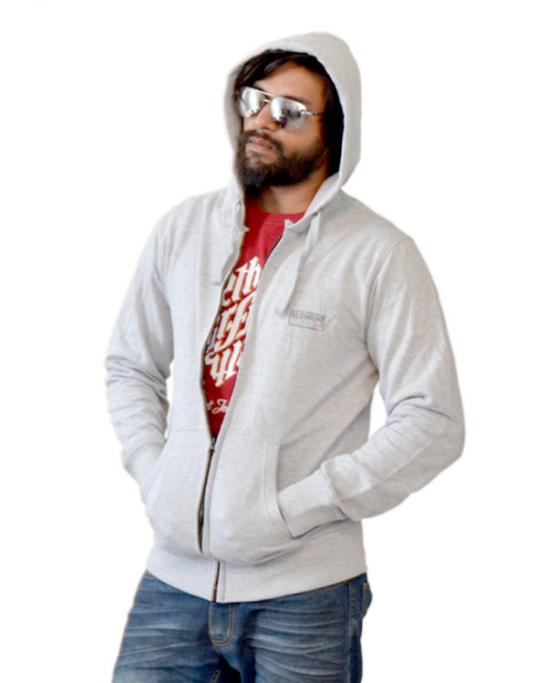 Fleece Hoodie With Kangaroo Pocket.