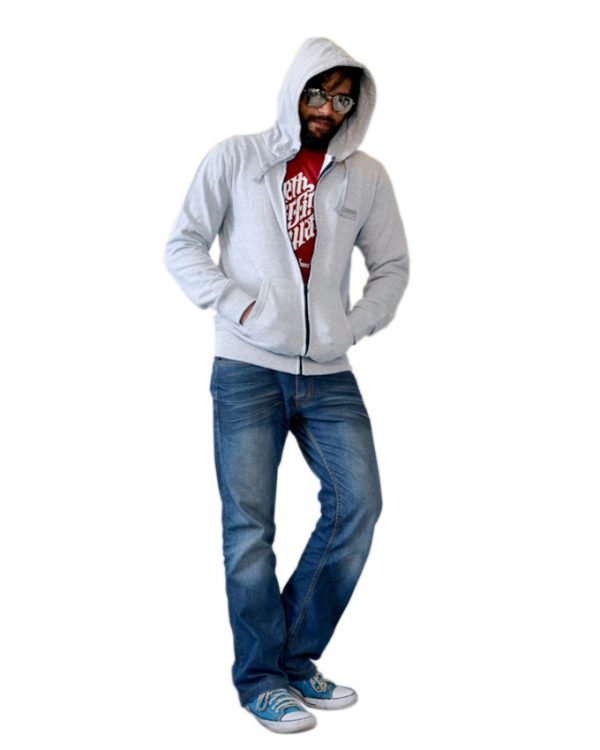 Fleece Hoodie With Kangaroo Pocket.