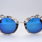 Cat Eyes Sunglasses With Blue Reflective Lens