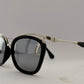 Cat Eyes Sunglasses With Silver Reflective Lens