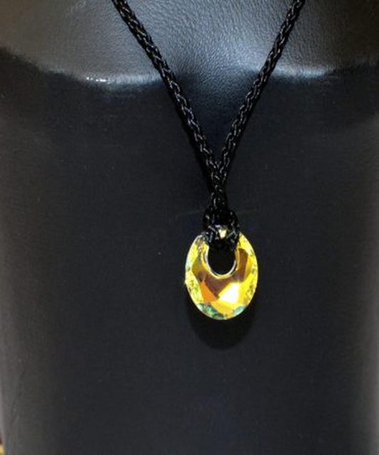 SWAROVSKI CRYSTAL CIRCLE PENDANT NECKLACE