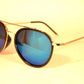 Aviator Sunglasses Blue Mirrored Lens