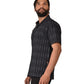 Polka Dot Short Sleeves Black Camp Shirt