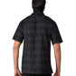 Polka Dot Short Sleeves Black Camp Shirt