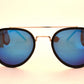 Aviator Sunglasses Blue Mirrored Lens