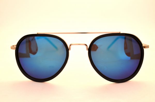 Aviator Sunglasses Blue Mirrored Lens