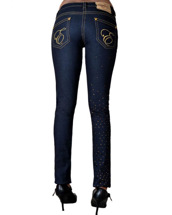 Crystallized Skinny Jeans Dark Wash