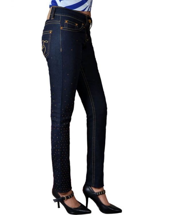 Crystallized Skinny Jeans Dark Wash