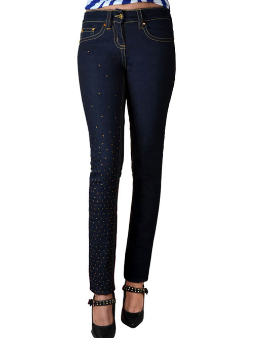 Crystallized Skinny Jeans Dark Wash