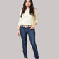 Dark Jeans with gold stitching