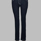 Dark Blue mid rise skinny jeans with white stitching