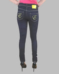 Dopamine Jeans yellow Skinny are Dark wash jeans with practically no fading