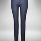 Dark wash low rise Skinny Jeans with tonal stitching, Crytal Button and Rivet