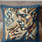 Cigar theme Denim Cushion Covers