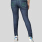 Dopamine Jeans green Skinny are Dark wash jeans with practically no fading