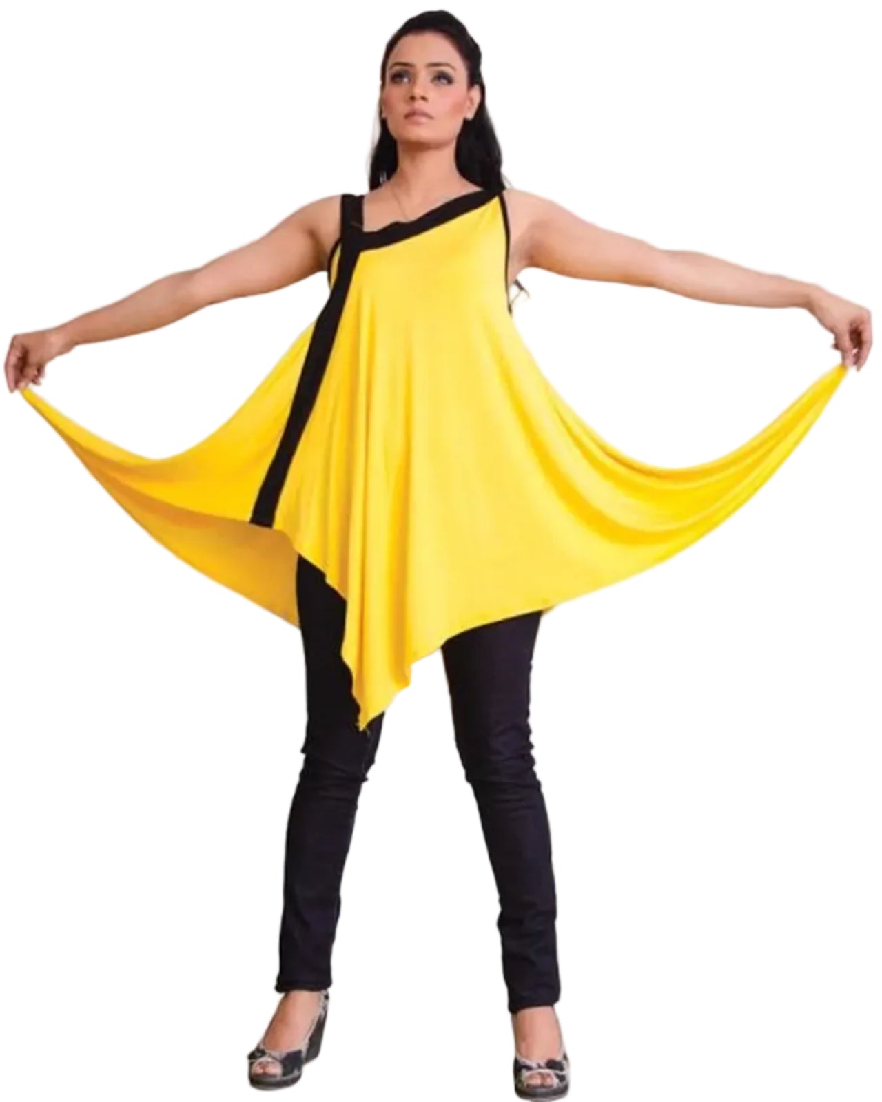 Diagonal cut Knitted long dress