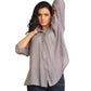 Grey Colour Linen Shirt with Crystal embellishment