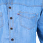 Ice Blue Long Sleeve Denim Shirt