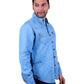 Ice Blue Long Sleeve Denim Shirt