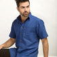 Navy Blue Irish Linen Shirt