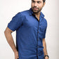 Navy Blue Irish Linen Shirt