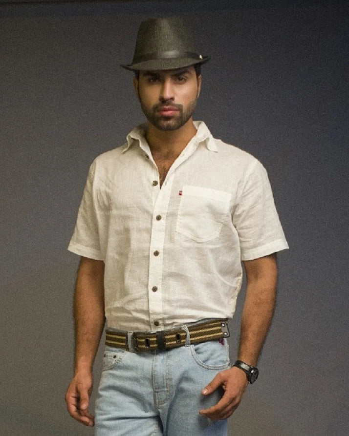 White Irish Linen Shirt