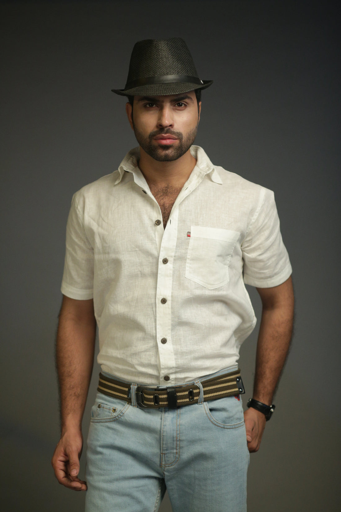 White Irish Linen Shirt