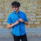 Young Men’s Short Sleeves Denim Shirt