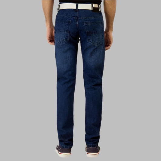  Medium Blue Classic Cut Jeans with Five-pocket, Signature Logo Embroidery on front pocket facing and logo back patch on the waistband.100% cotton Machine Washable. These Jeans are a timeless and versatile addition to any wardrobe. Made from premium denim fabric, these jeans have a classic cut design that provides a relaxed and comfortable fit while still maintaining a sleek and stylish silhouette.