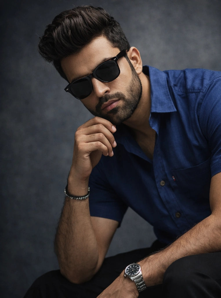 Navy Blue Irish Linen Shirt