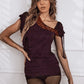 Off Shoulder Sequent knit Top