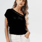 Off Shoulder Sequent knit Top