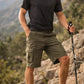 Olive Color Twill Cargo Shorts