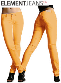 Orange Coloured mid-rise Skinny Jeans