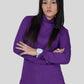Purple Long Sleeve Turtle Neck Top