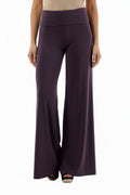 Purple wide-leg pants on a white background
