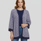 Purple Printed Poncho Style Shrug