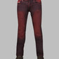 Red jeans on a gray background