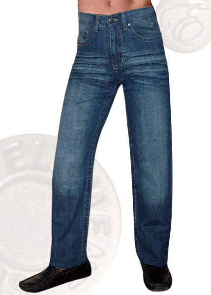 Men’s Mid Blue Relaxed Fit Jeans