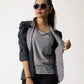 Sailor Style Knitted Jersey – Striped Lapel Stretch Fit Top